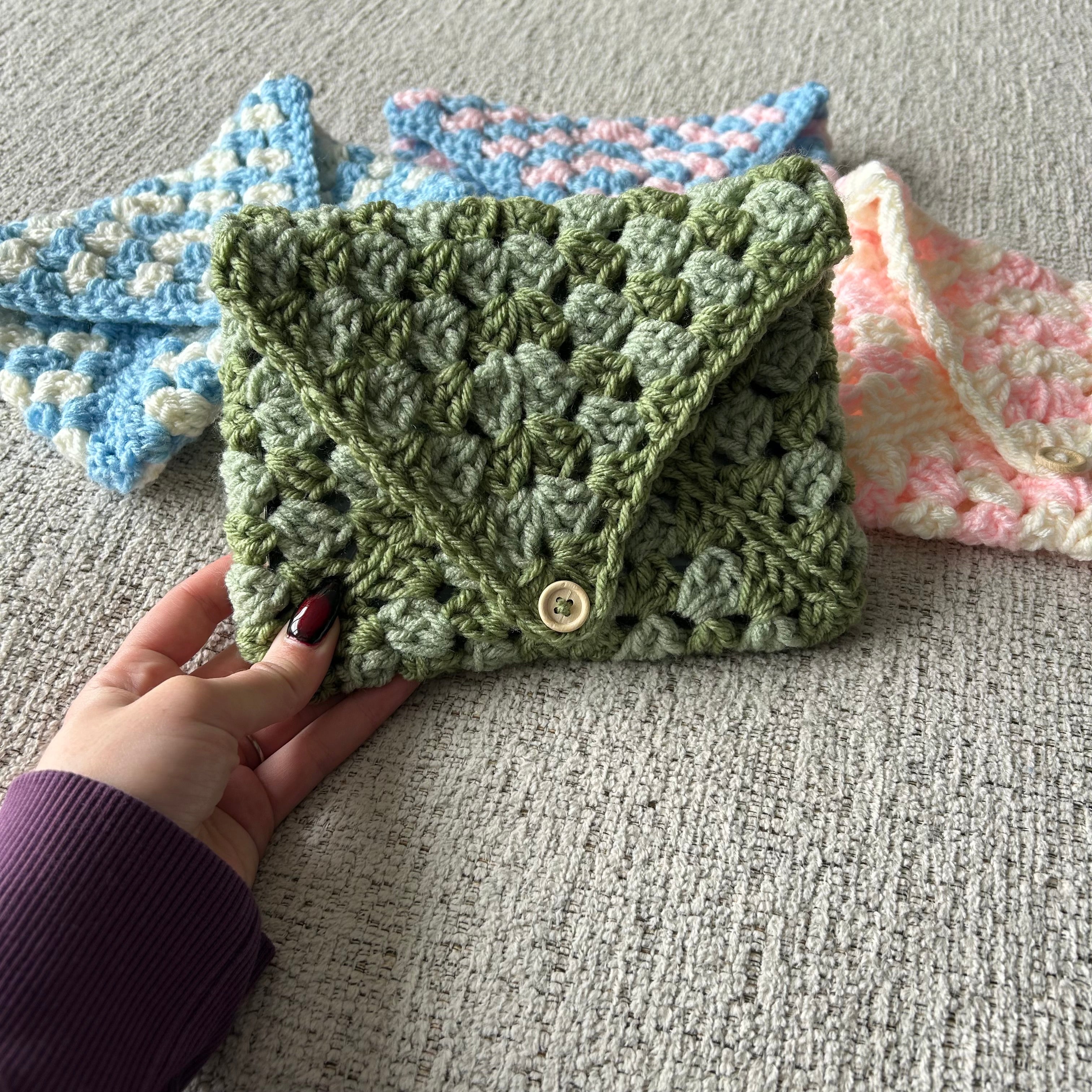 Handmade crochet kindle case customizable kindle crochet sleeve granny square kindle sleeve gift for book lover kindle accessory